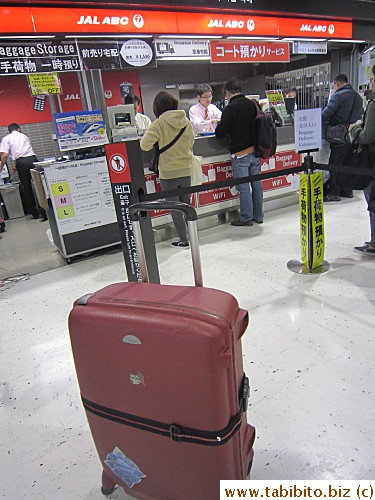 Picked up our luggage at ABC counter before check-in