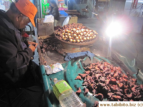 Busy cracking nuts