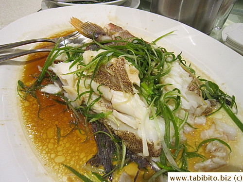 Steamed live grouper