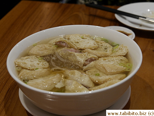 Stuffed tofu soup