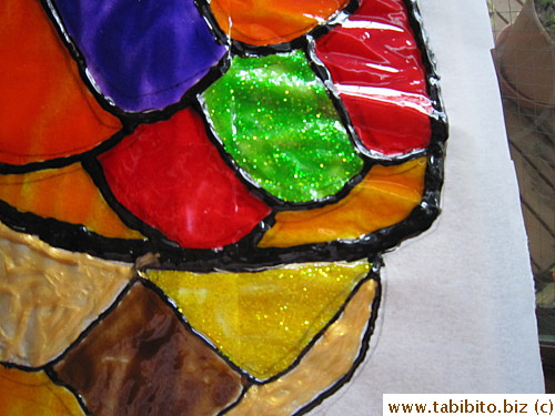 Some of the colors from the set are glittery