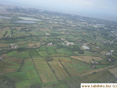 So many fields near Taoyuan Airport