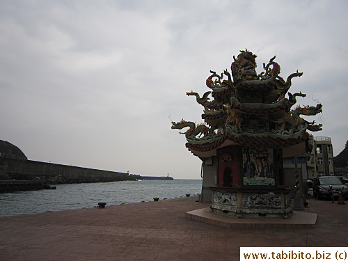 A small shrine on the dock