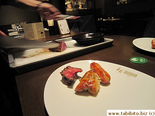 The sausages had a gamy rotten smell and tough texture, the chicken and beef were okay